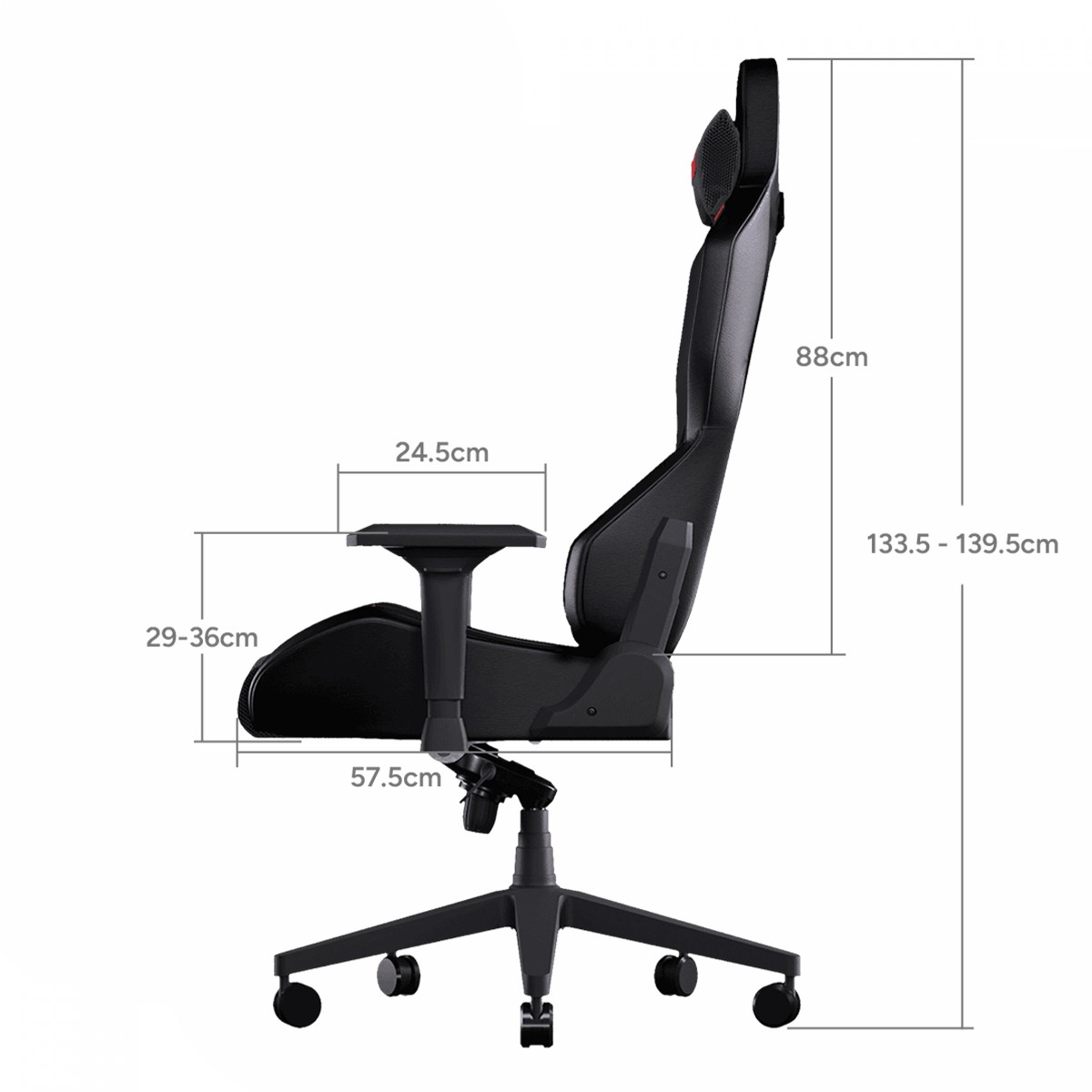Cadeira Gamer PCYES Sentinel, Ergonomica, 4D, Red Magma, PCSTL-VM