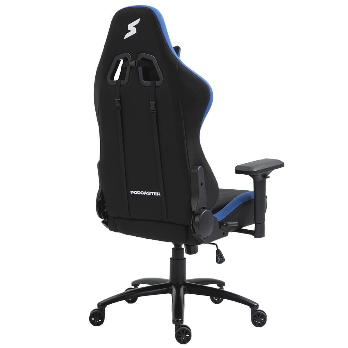 Cadeira Gamer Podcaster, Reclinável, 4D, Preta e Azul