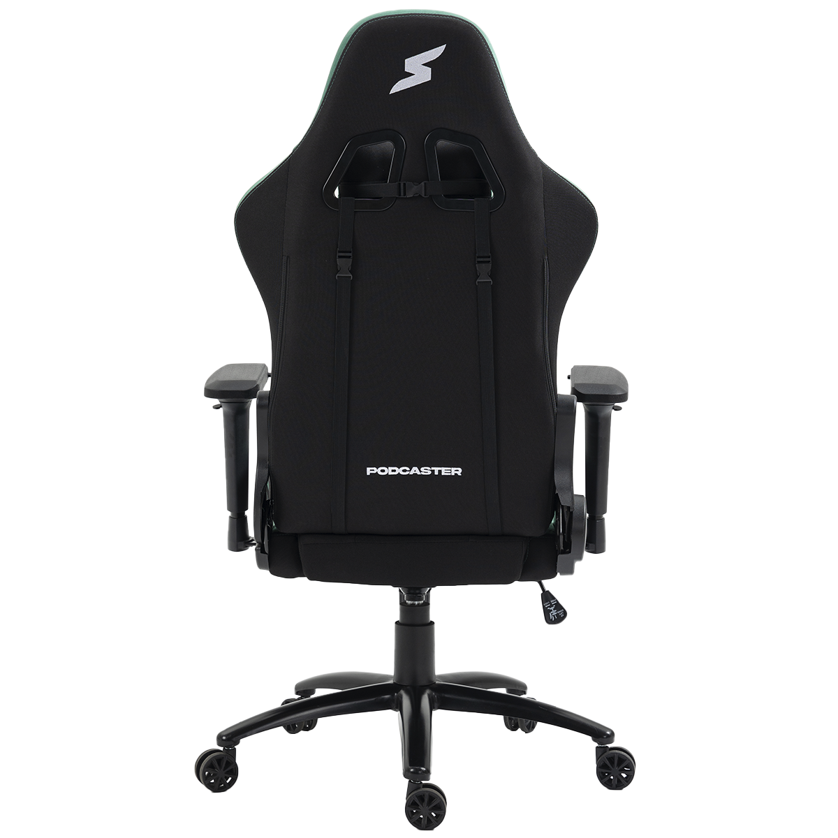 Cadeira Gamer Podcaster, Reclinável, 4D, Preta e Verde