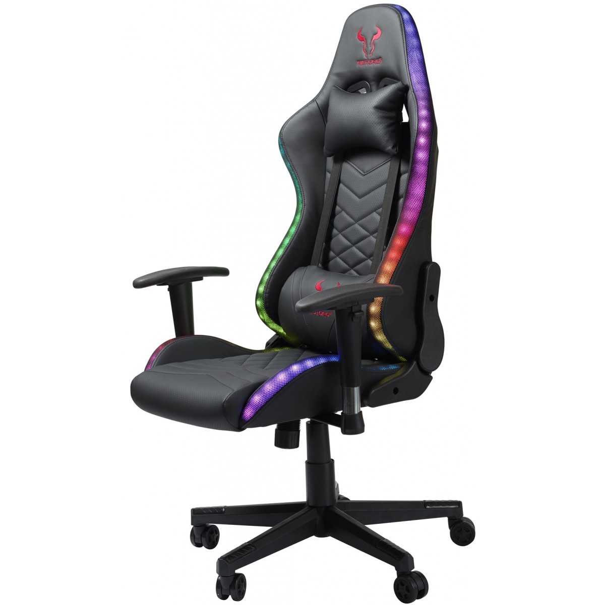 Cadeira Gamer Riotoro, Spitfire X1S Plus, RGB, Bluetooth, Alto Falantes, Reclinável, Black, GC-30X1SPLUS