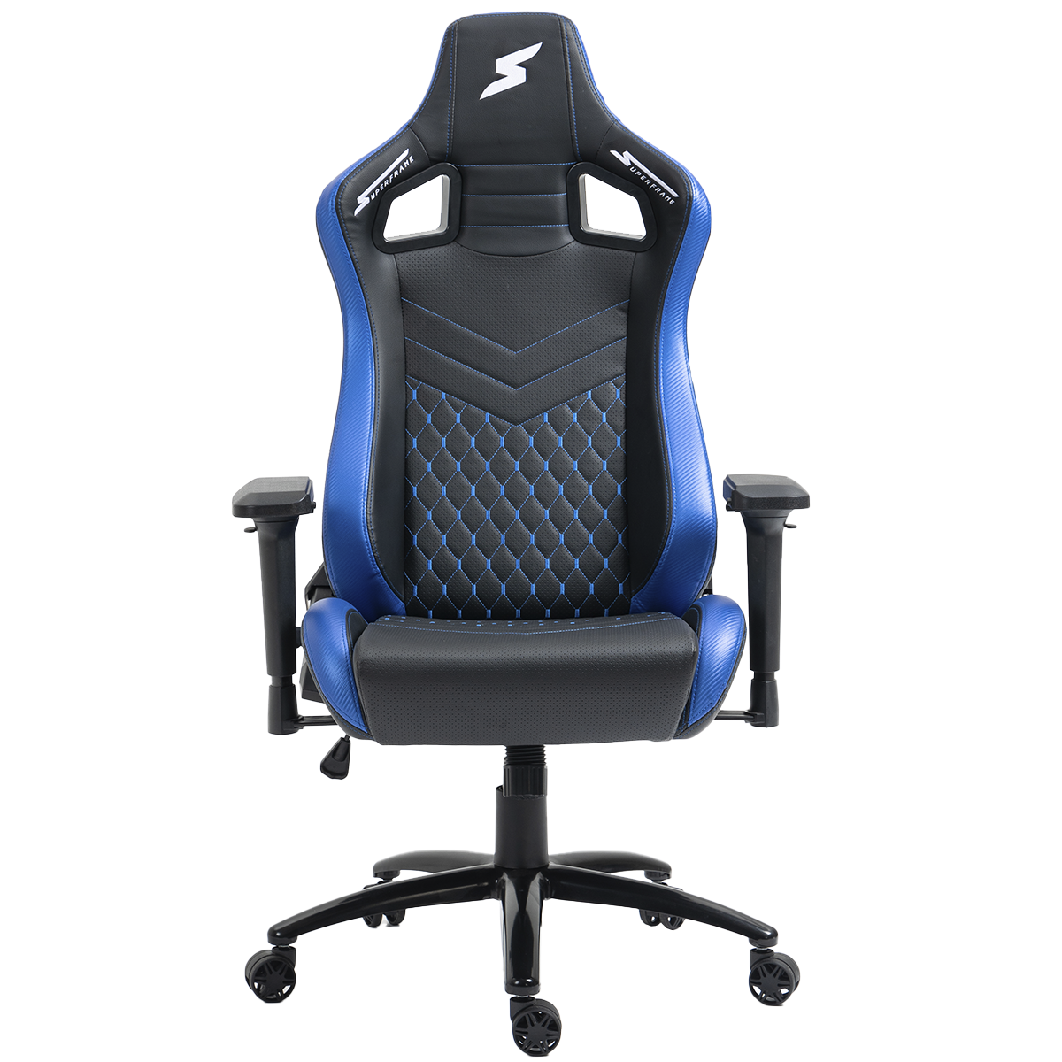 Cadeira Gamer SuperFrame Cleric, Reclinável, 4D, Preta e Azul