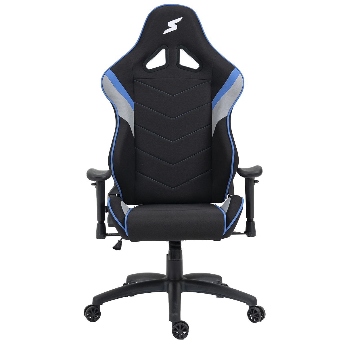 Cadeira Gamer SuperFrame Dragster, Reclinável, Tecido, Preto, Azul e Branco