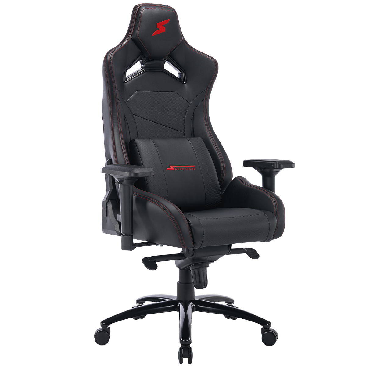 Cadeira Gamer SuperFrame Epic, Reclinável, 4D Preto e Vermelho