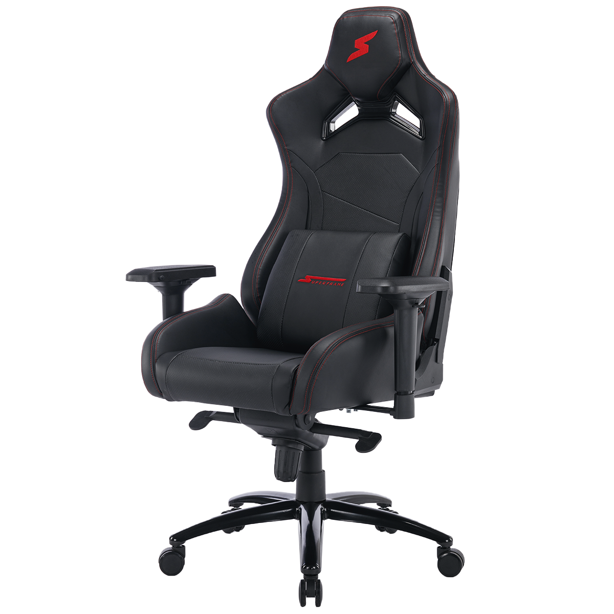 Cadeira Gamer SuperFrame Epic, Reclinável, 4D Preto e Vermelho