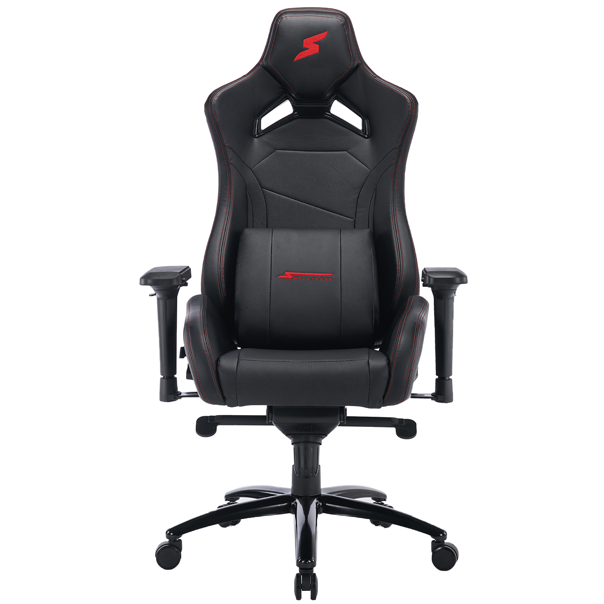 Cadeira Gamer SuperFrame Epic, Reclinável, 4D Preto e Vermelho