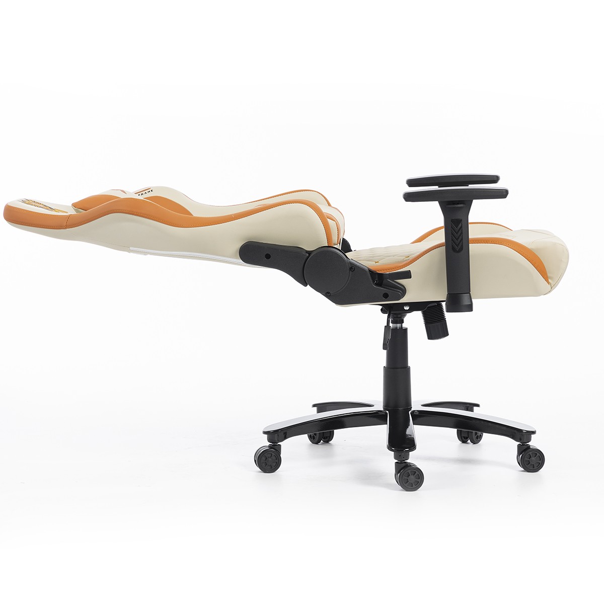 Cadeira Gamer SuperFrame Griffin, Reclinável, 3D, Creme e Laranja, SF-CH-GFR3DWOL