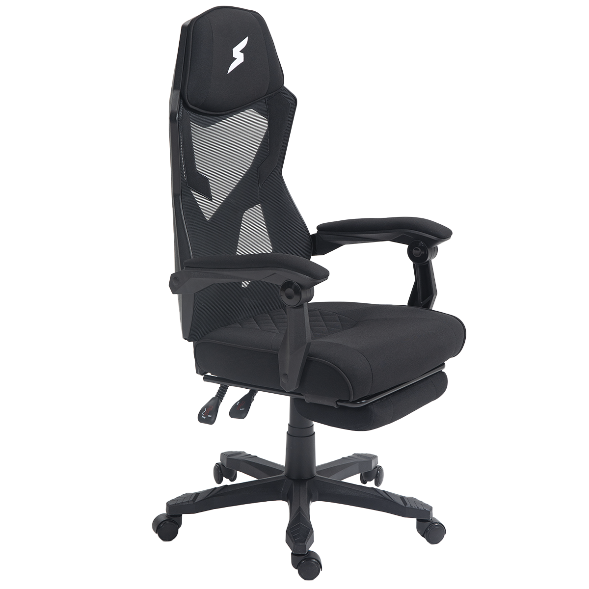 Cadeira Gamer SuperFrame Hybrid, Mesh, Altura Ajustável, Preta