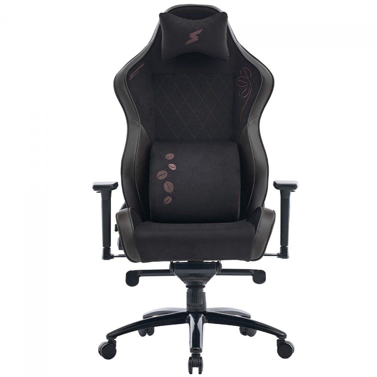 Cadeira Gamer SuperFrame Irish, Reclinável, 3D, Preta e Marrom, SF-CH-IRR3DBBF