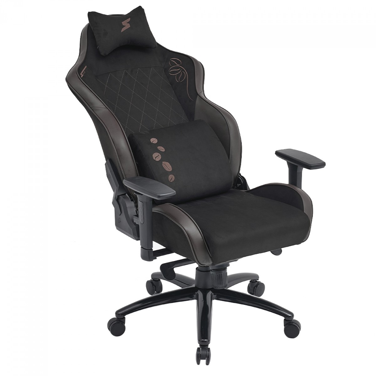 Cadeira Gamer SuperFrame Irish, Reclinável, 3D, Preta e Marrom, SF-CH-IRR3DBBF