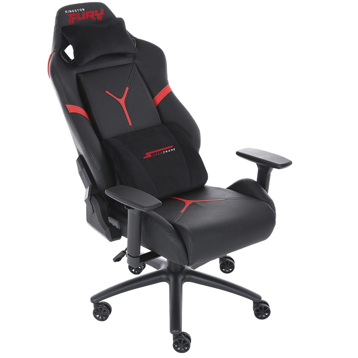 Cadeira Gamer SuperFrame Kingston Fury, Reclinável, 3D, Preta e Vermelha
