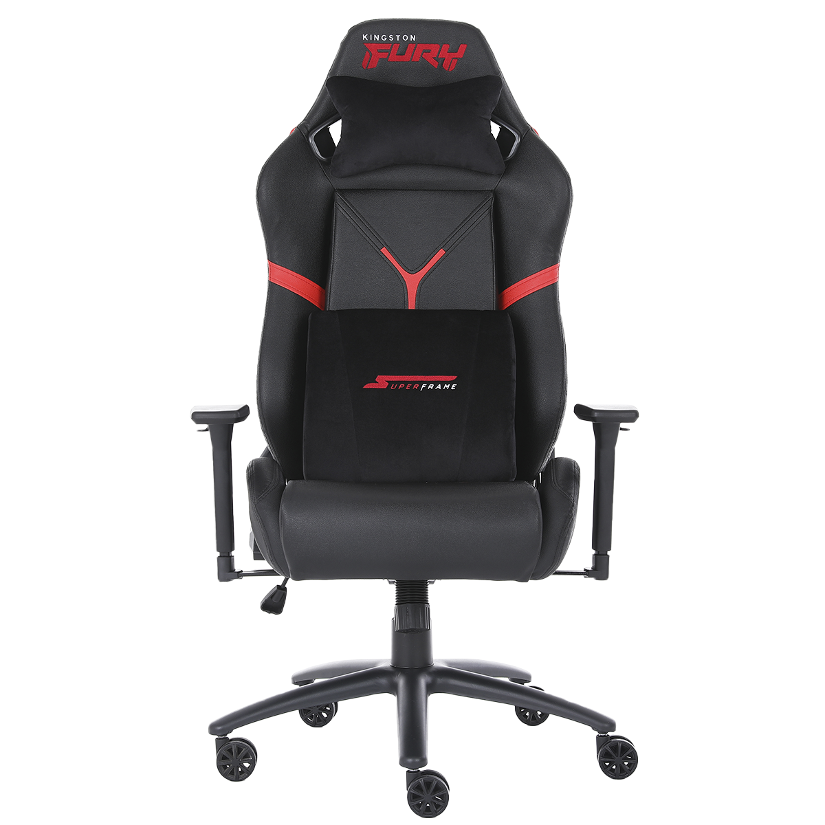 Cadeira Gamer SuperFrame Kingston Fury, Reclinável, 3D, Preta e Vermelha