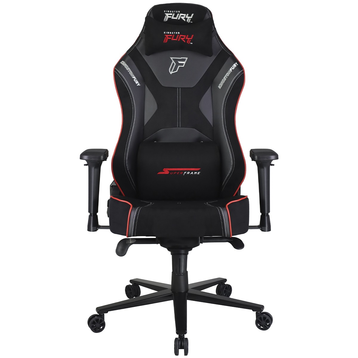 Cadeira Gamer SuperFrame Kingston Fury, Reclinável, 4D, Preto e Vemelho, SF-CH-KFR4DBRH