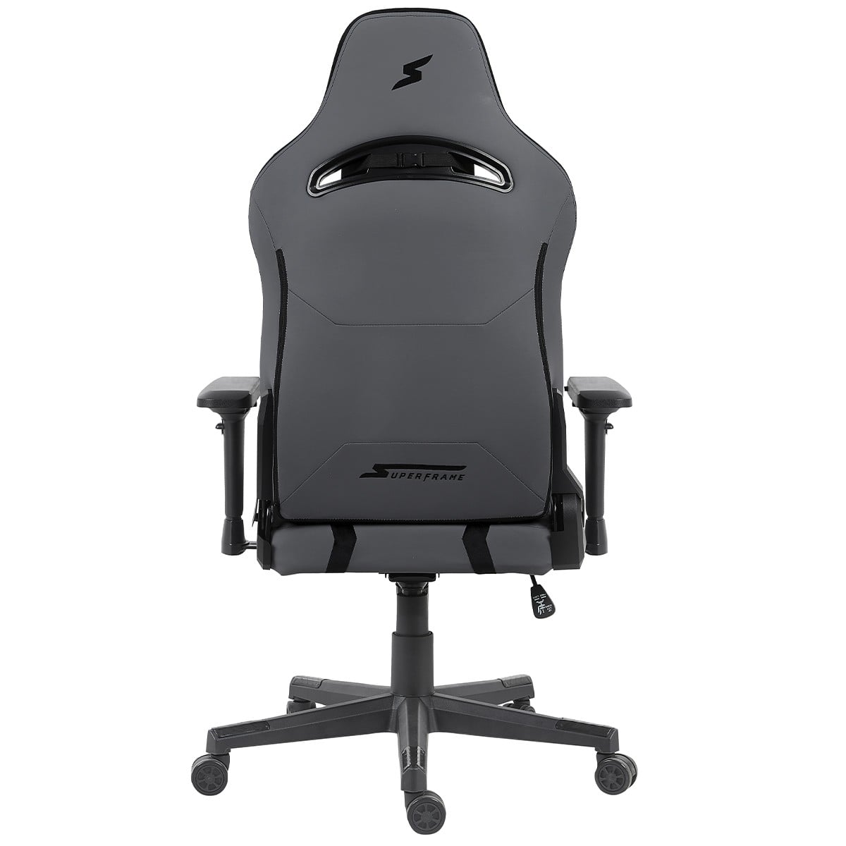 Cadeira Gamer SuperFrame MTG, Reclinável, 4D, Couro, Cinza e Preta, SF-CH-MTG4DGBL