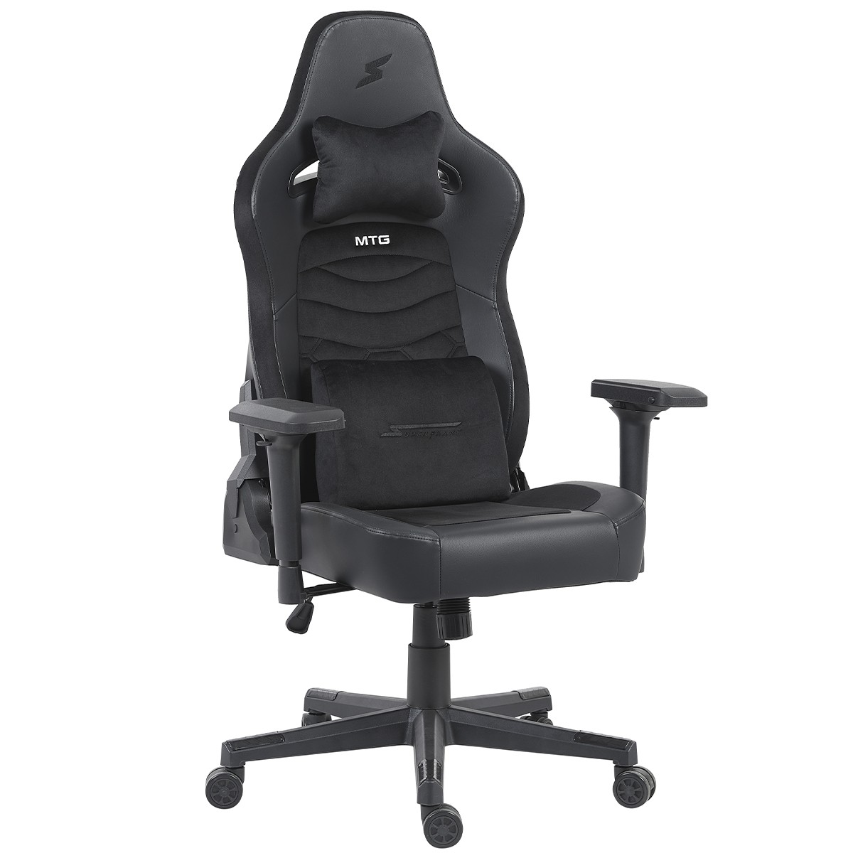 Cadeira Gamer SuperFrame MTG, Reclinável, 4D, Couro, Preta, SF-CH-MTG4DBL