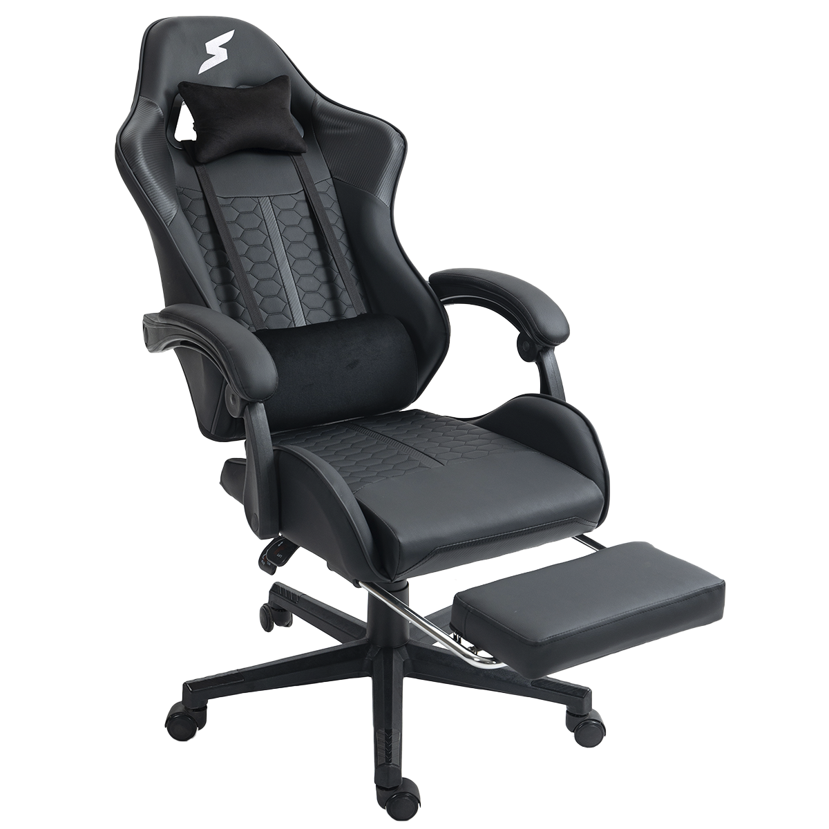 Cadeira Gamer SuperFrame Rocket, Reclinável, Preto, SF-CH-RCR0DBL