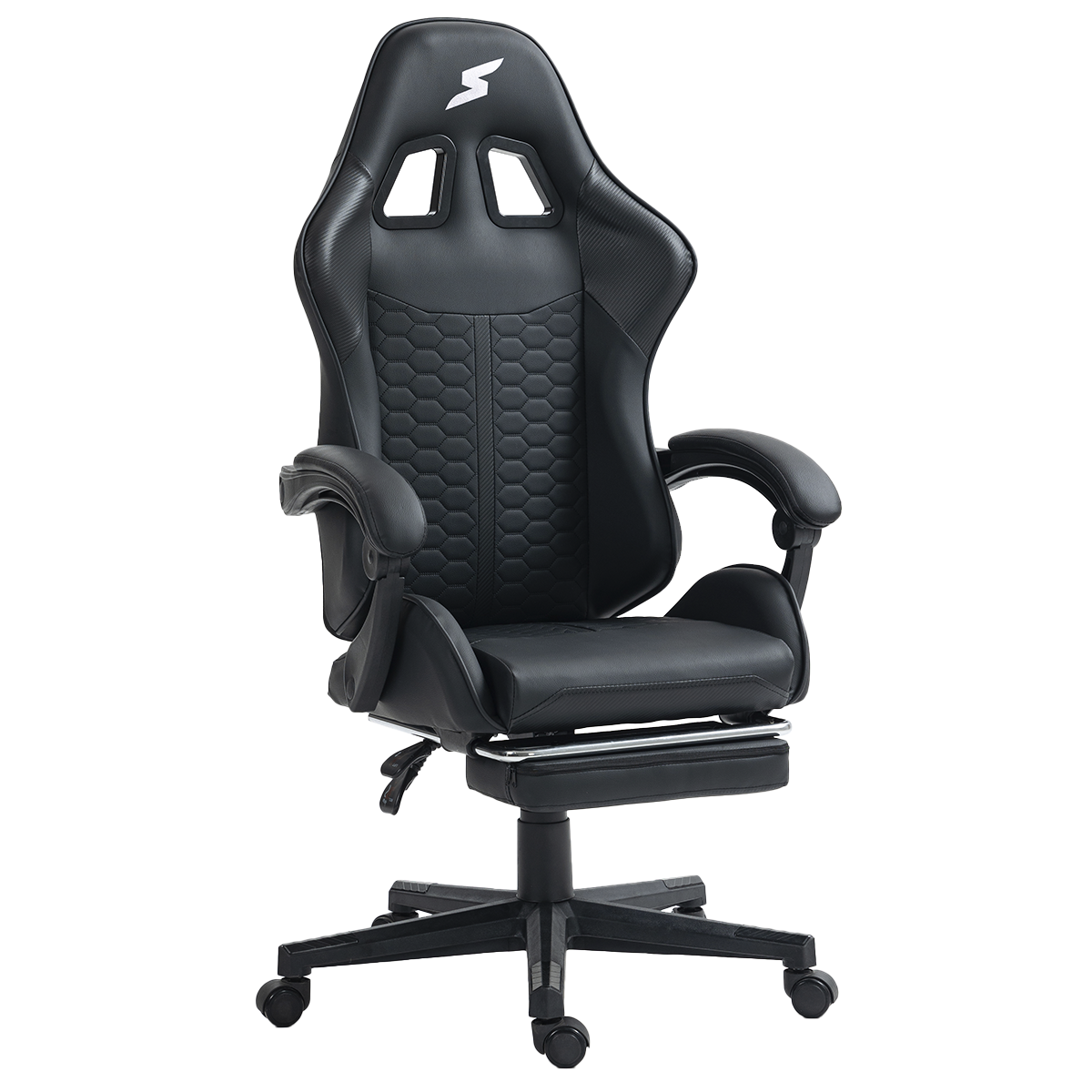 Cadeira Gamer SuperFrame Rocket, Reclinável, Preto, SF-CH-RCR0DBL