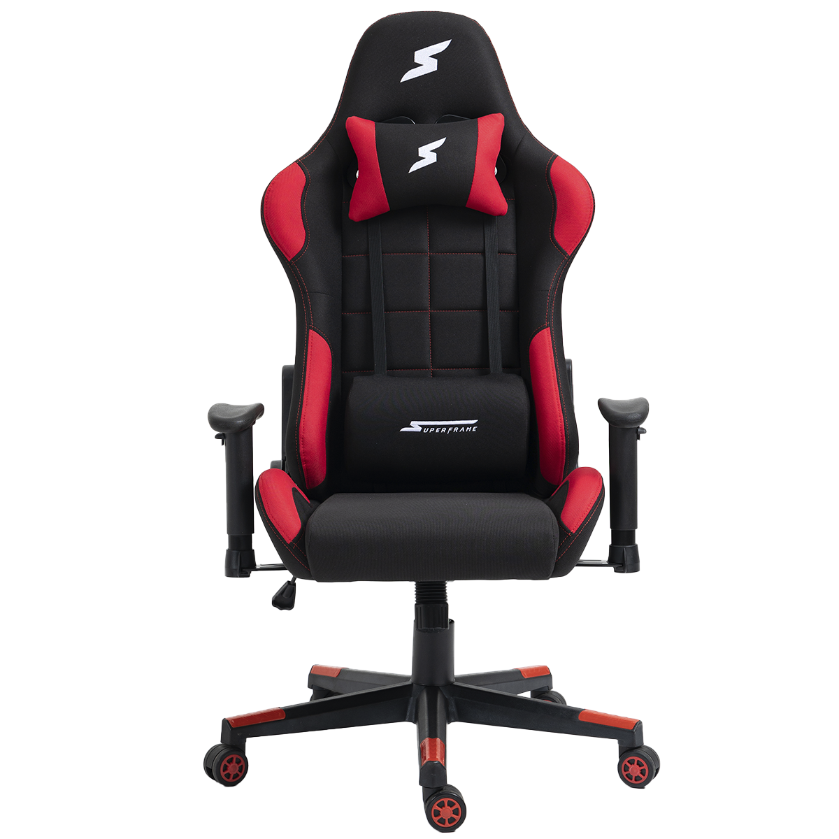 Cadeira Gamer SuperFrame Speed, Reclinável, Tecido, Preto e Vermelho