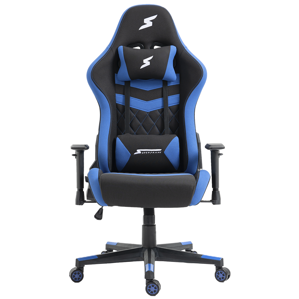 Cadeira Gamer SuperFrame Sport, Reclinável, 2D, Preta e Azul