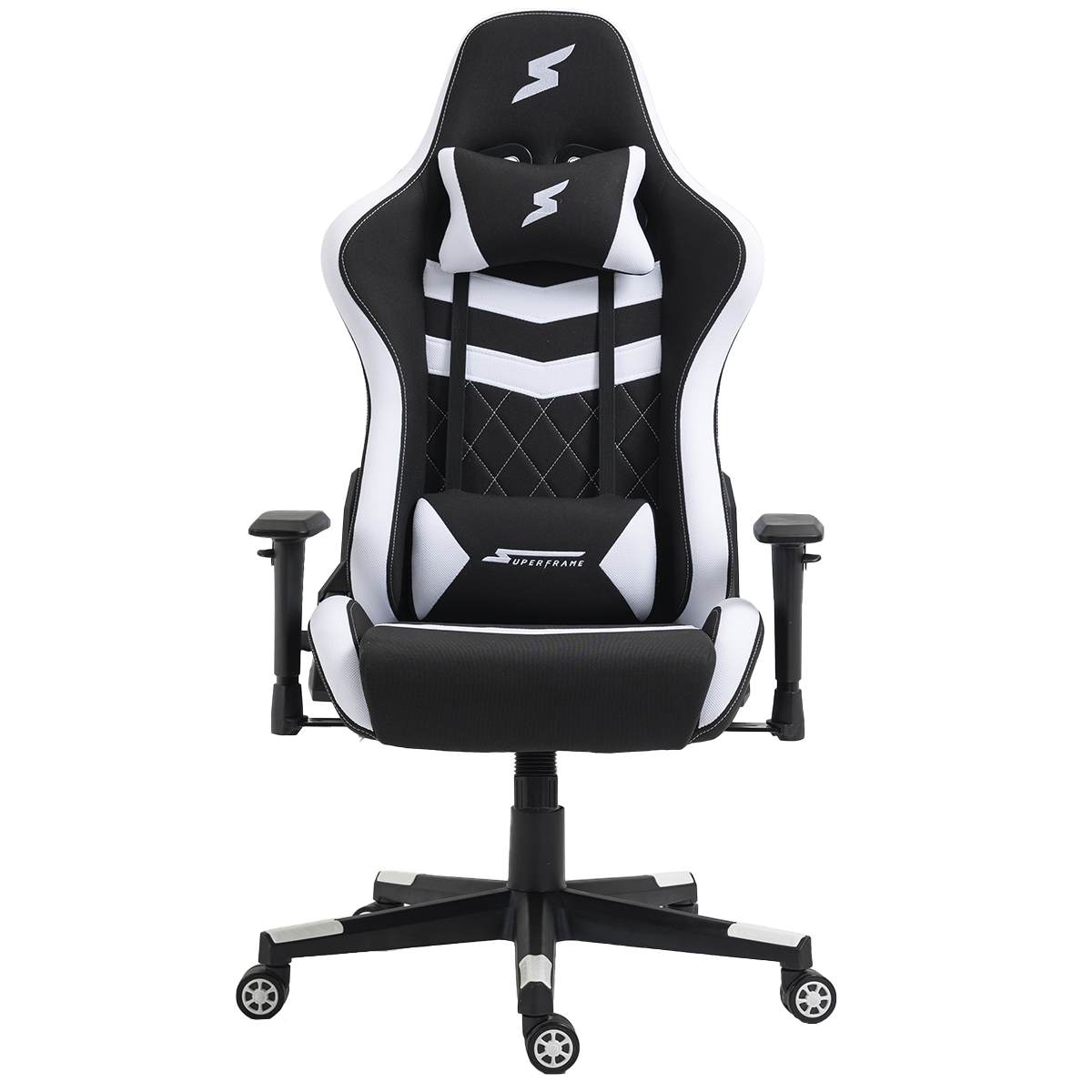 Cadeira Gamer SuperFrame Sport, Reclinável, 2D, Preta e Branca