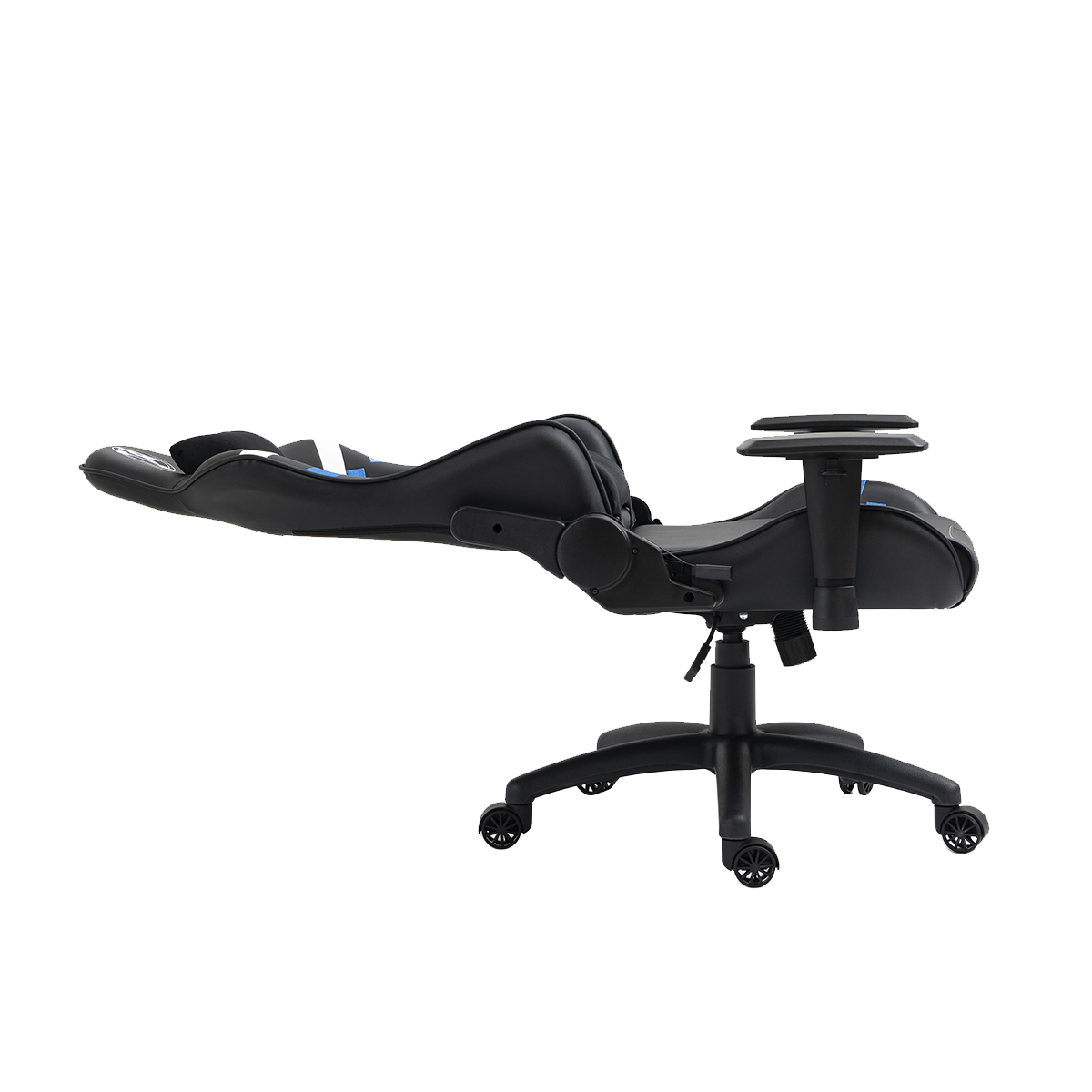 Cadeira Gamer TecnoArt Enigma, Reclinável, Preto, Branco e Azul, CGT-8037-PA