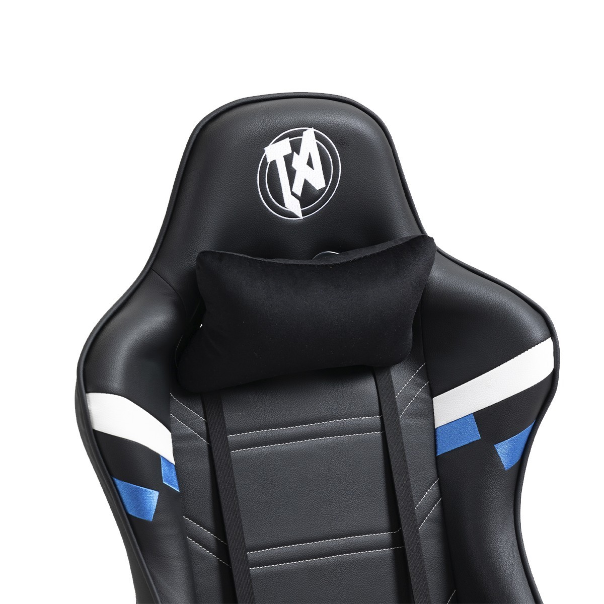 Cadeira Gamer TecnoArt Enigma, Reclinável, Preto, Branco e Azul, CGT-8037-PA
