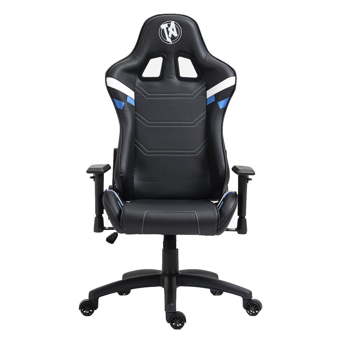 Cadeira Gamer TecnoArt Enigma, Reclinável, Preto, Branco e Azul, CGT-8037-PA