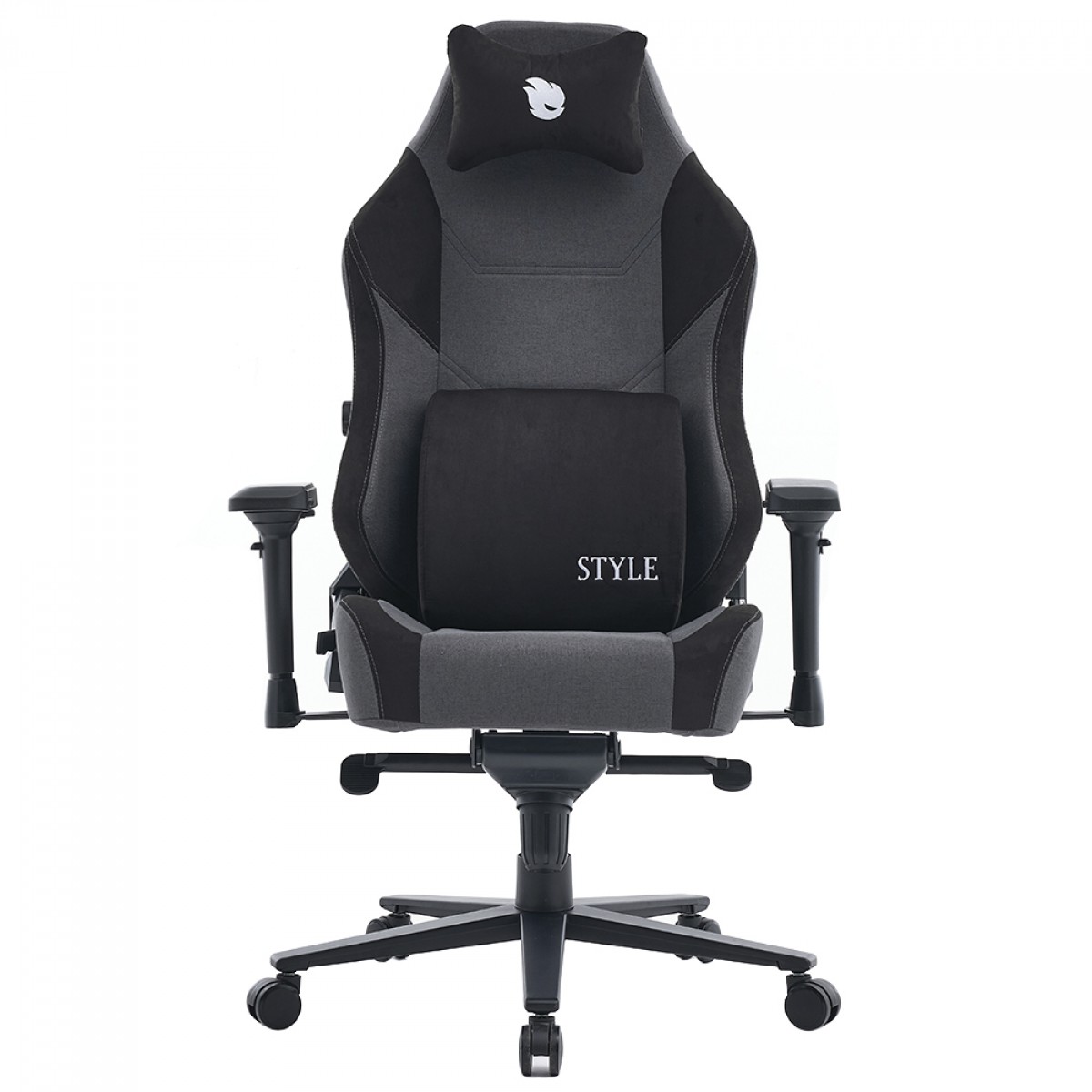 Cadeira Gamer Terabyte New Style, Reclinável, 4D, Tecido, Cinza e Preta, TR-CH-NSR4DGBF