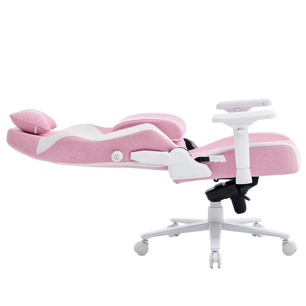 Cadeira Gamer Terabyte New Style, Reclinável, 4D, Tecido, Rosa e Branca, TR-CH-NSR4DPWF