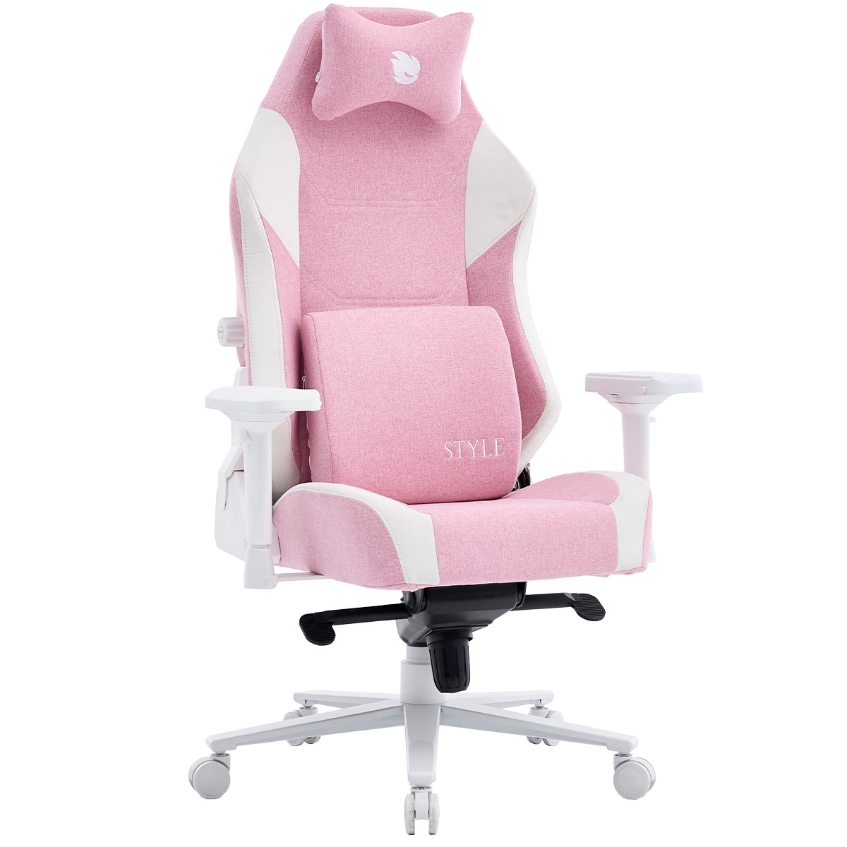 Cadeira Gamer Terabyte New Style, Reclinável, 4D, Tecido, Rosa e Branca ...