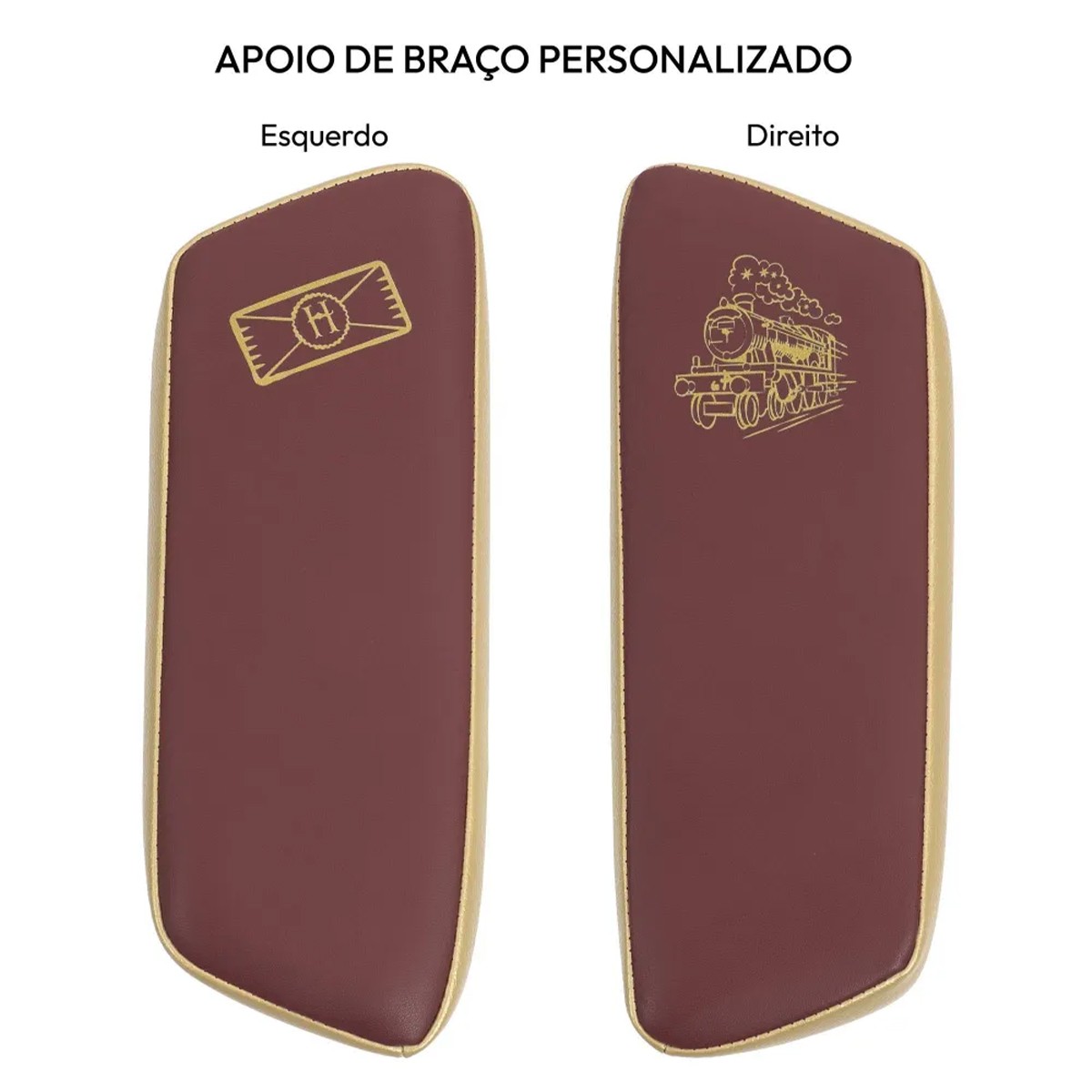Cadeira Gamer ThunderX3 CORE Smart Harry Potter, Ajustável, 3D, Bordô e Dourado
