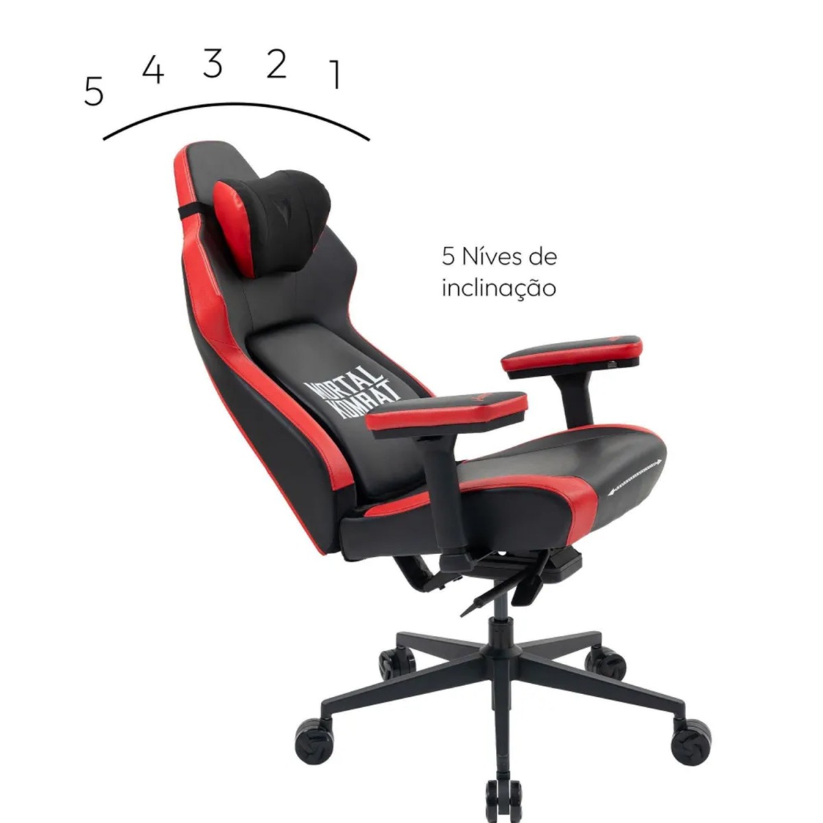 Cadeira Gamer ThunderX3 CORE Smart Mortal Kombat, Ajustável, 3D, Preto e Vermelho