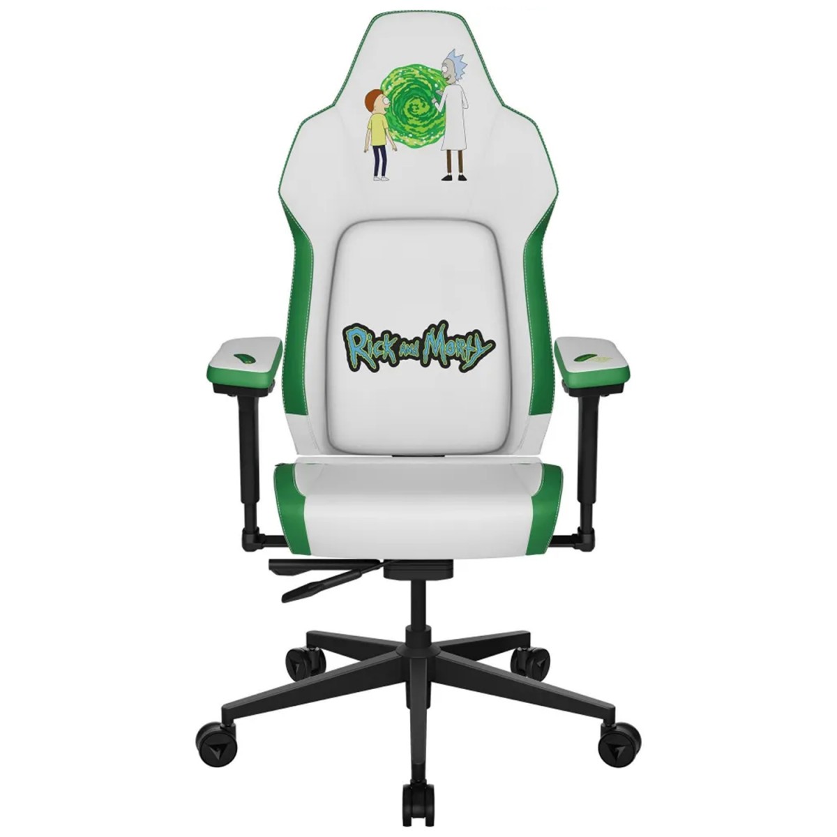 Cadeira Gamer ThunderX3 CORE Smart Rick and Morty, Ajustável, 3D, Branca e Verde