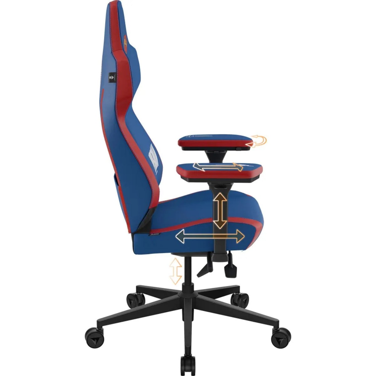 Cadeira Gamer ThunderX3 CORE Smart Superman, Ajustável, 3D, Azul e Vermelho