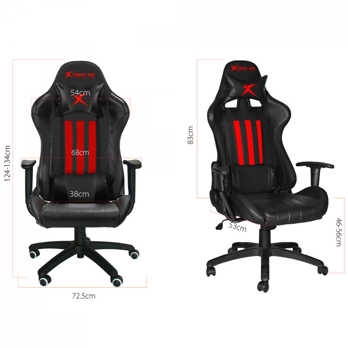 Cadeira Gamer Xtrike Me GC-905, Ajustável, Reclinável, Preto e Vermelho
