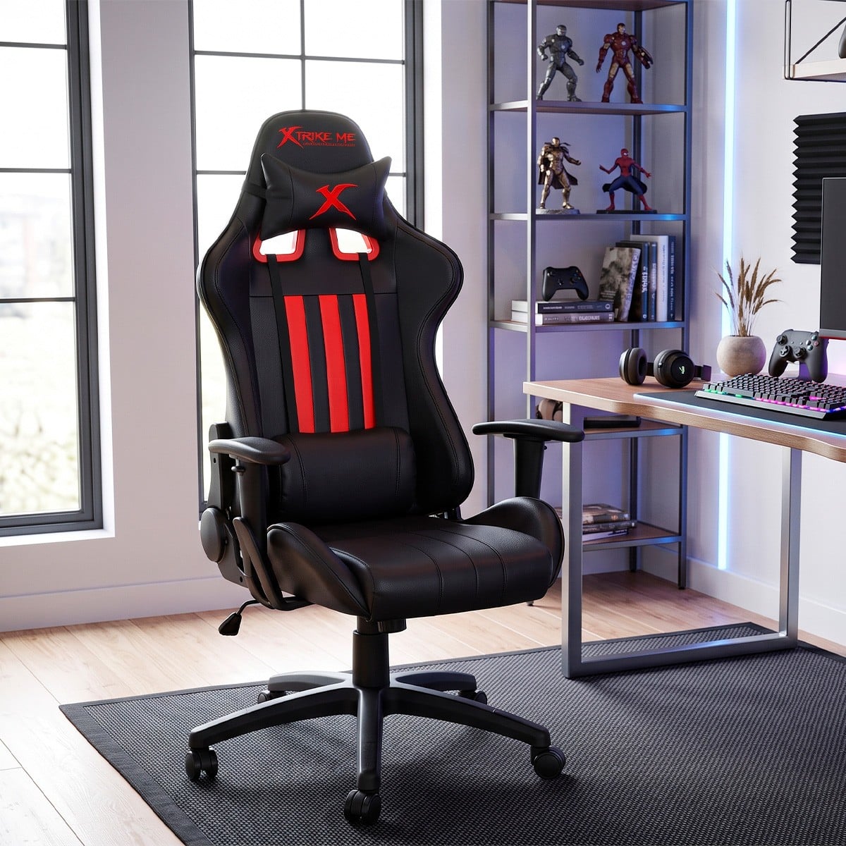 Cadeira Gamer Xtrike Me GC-905, Ajustável, Reclinável, Preto e Vermelho
