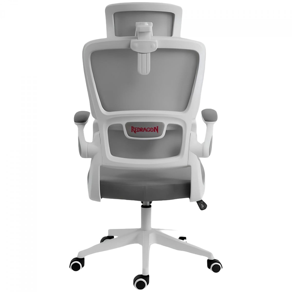 Cadeira Office Redragon Hela, Mesh, Altura Ajustável, Cinza E Branco, C214-W