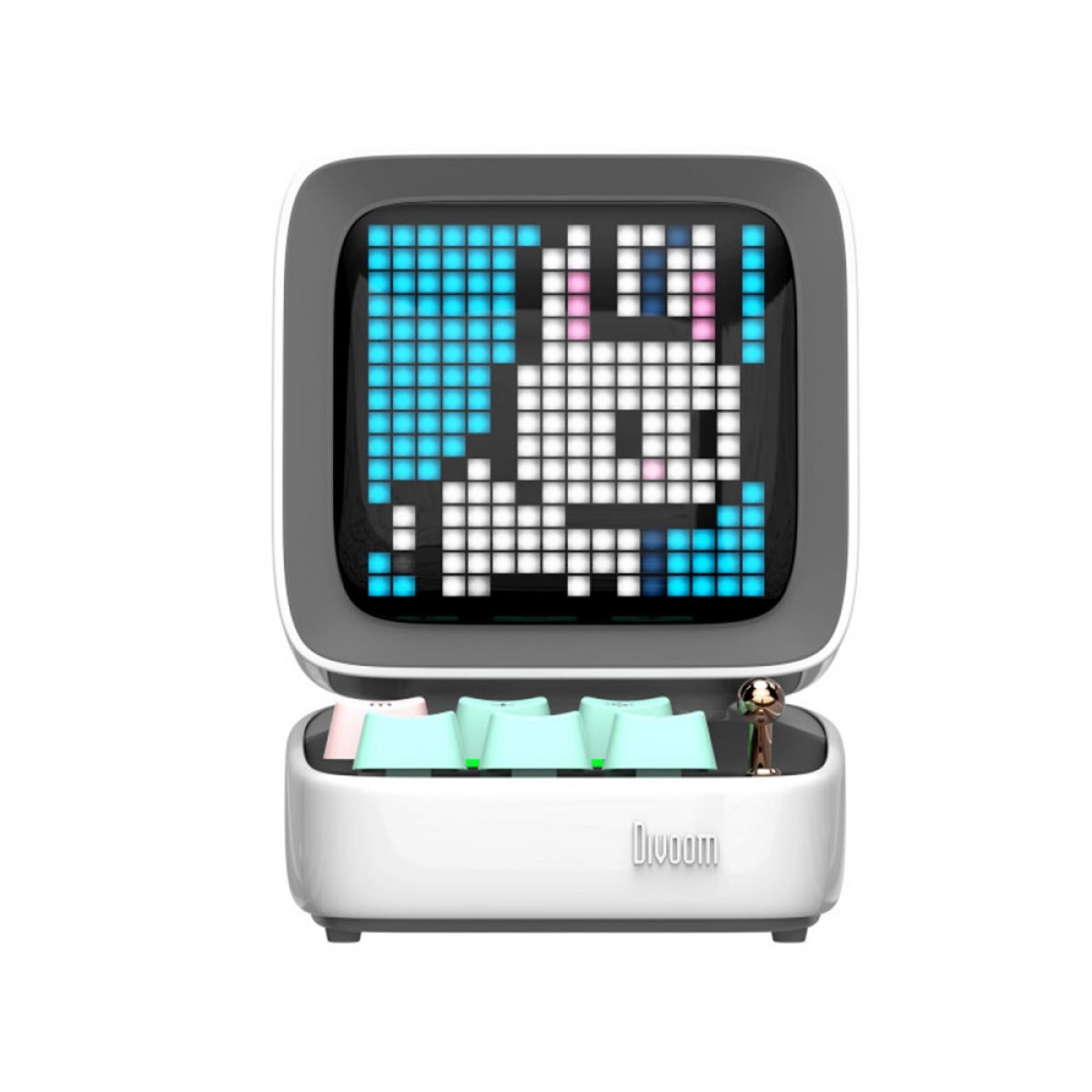 Caixa de Som Divoom Ditoo Pro, Pixel Art, Game Retro, Bluetooth, White, 90100058209