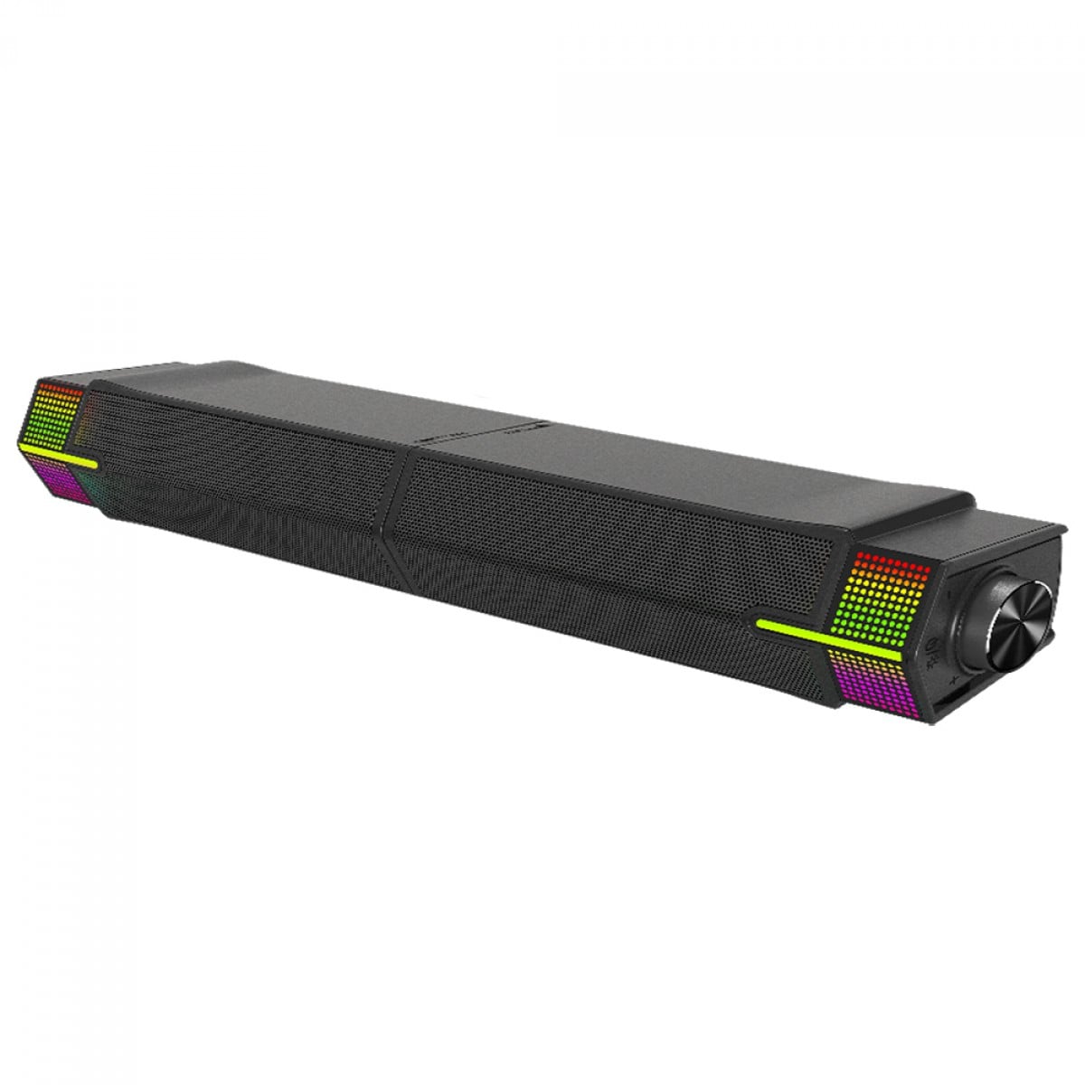 Caixa De Som Gamer Rise Mode Laser S2, Rainbow, Bluetooth/3.5mm, 2x5W, Preto, RM-SPL-02-ARGB