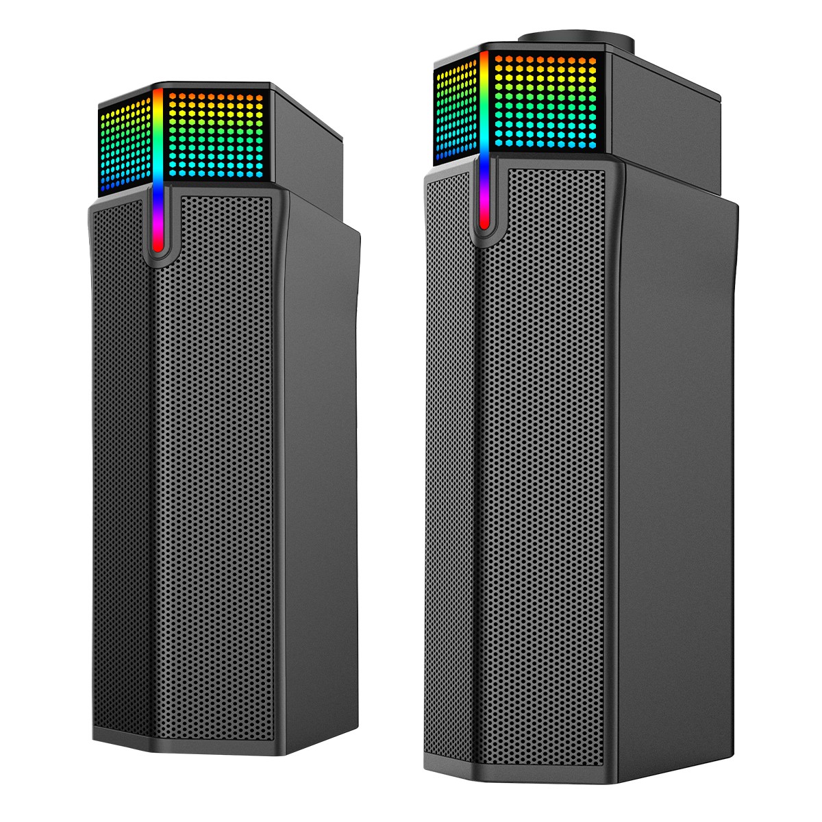Caixa De Som Gamer Rise Mode Laser S2, Rainbow, Bluetooth/3.5mm, 2x5W, Preto, RM-SPL-02-RGB