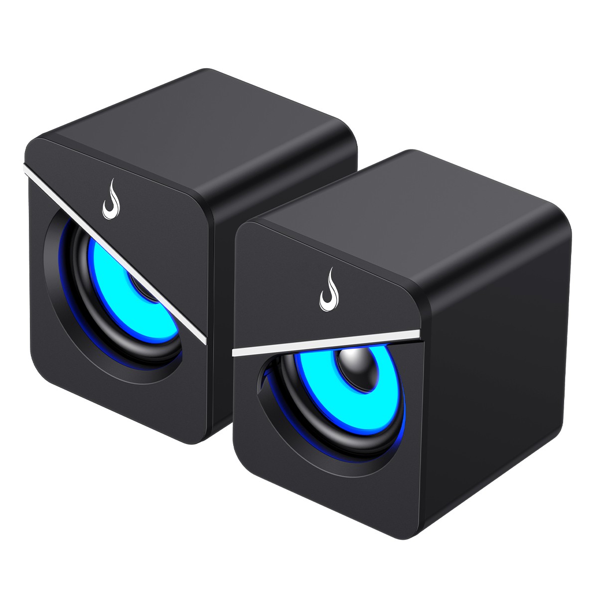 Caixa De Som Gamer Rise Mode Mad Sound 01, LED Azul, 3.5mm, 2x3W, Preto, RM-SPMA-01-BB