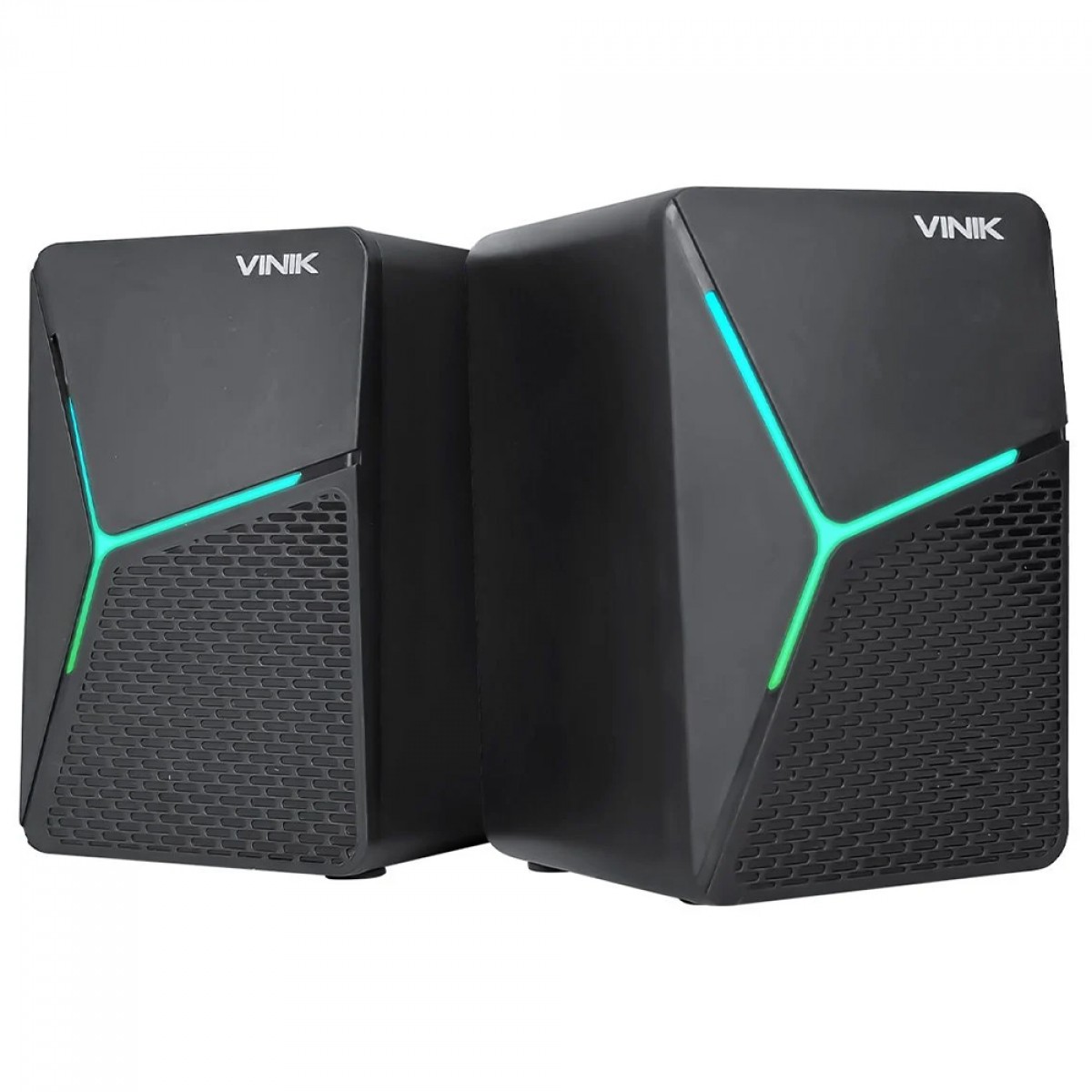 Caixa De Som Gamer Vinik Star, Rainbow, USB, 3.5mm, 2x3W, Preto, VSPKG6WST