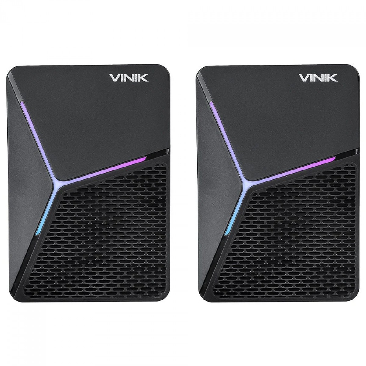 Caixa De Som Gamer Vinik Star, Rainbow, USB, 3.5mm, 2x3W, Preto, VSPKG6WST