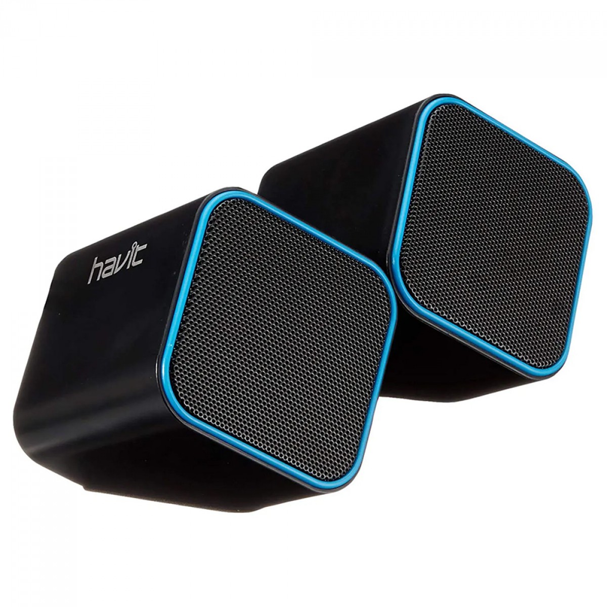 Caixa de Som Havit SK473, Stereo 2.0, P2, 3.5mm, Preto e Azul