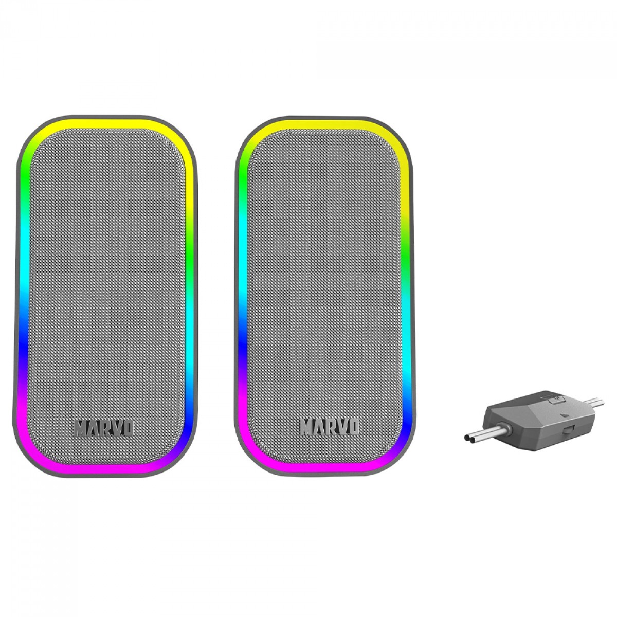 Caixa de Som Marvo SG-285 Havoc20 GY, RGB, Cinza