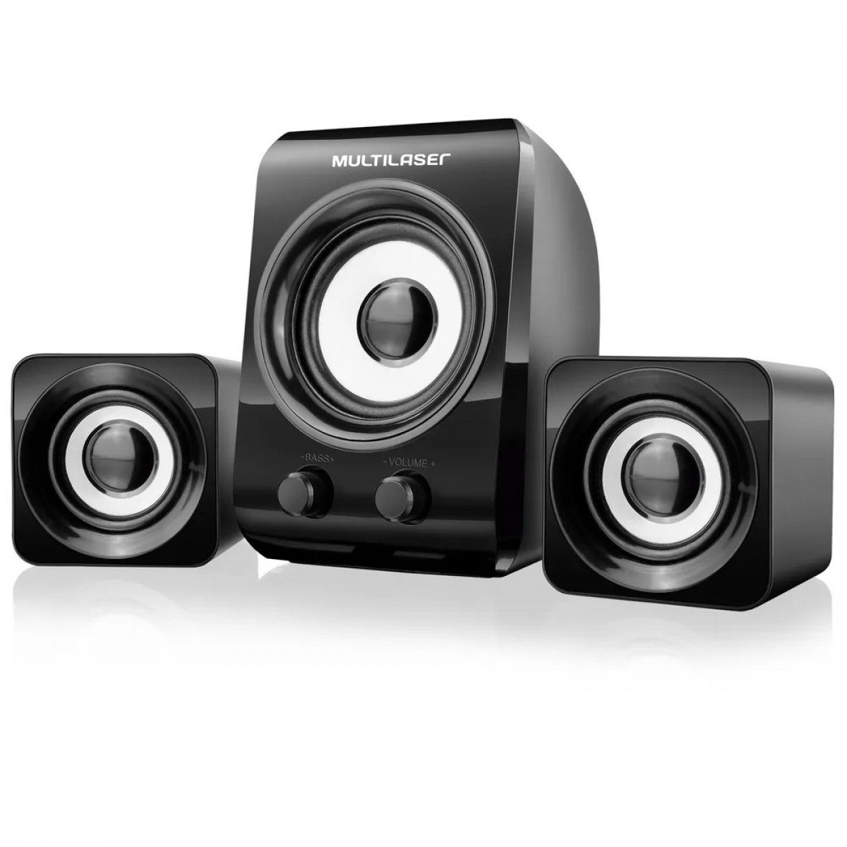 Caixa de Som Multilaser 2.1, 14W, USB/P2, Preto, SP172