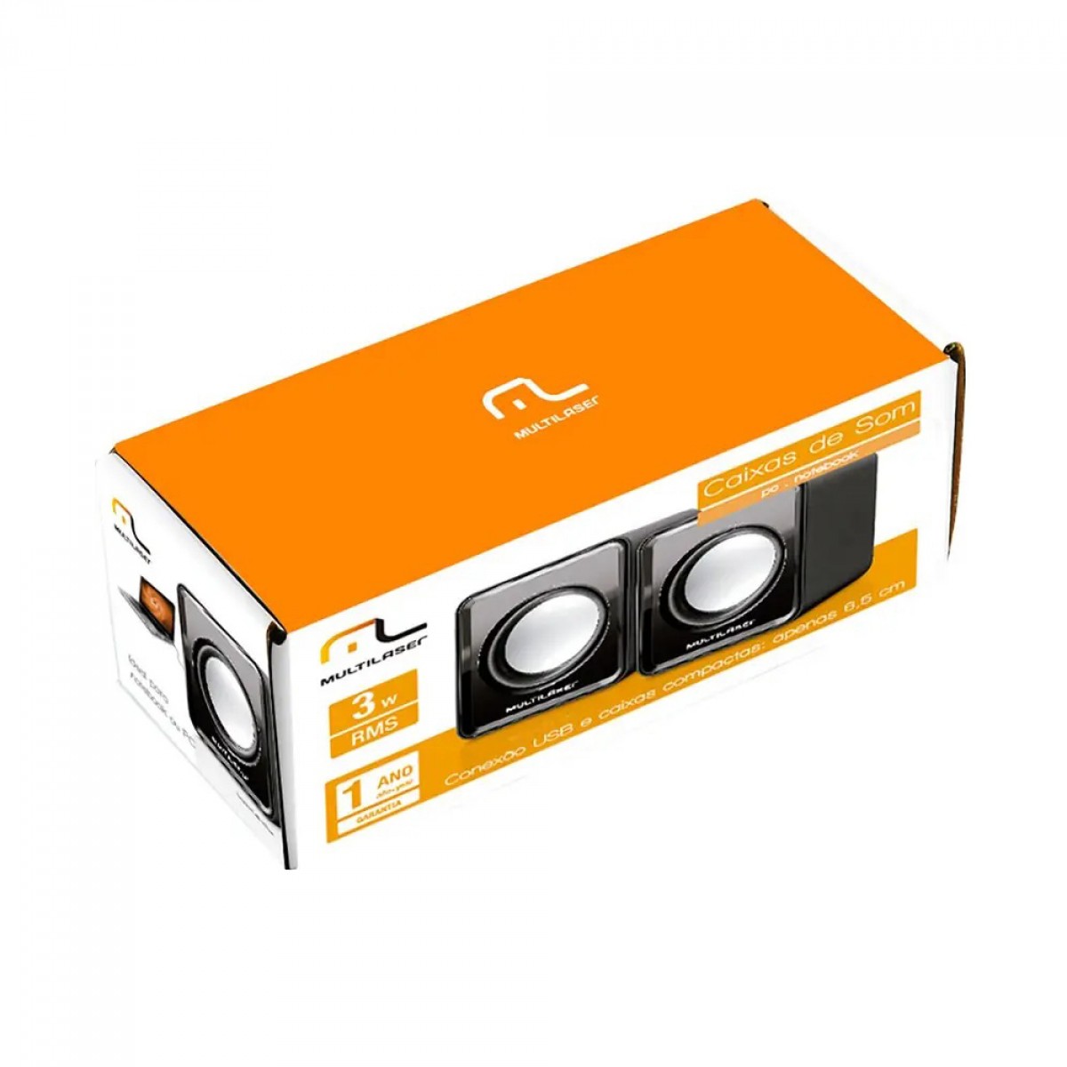 Caixa de Som Multilaser, 3W, USB, Preto, SP144