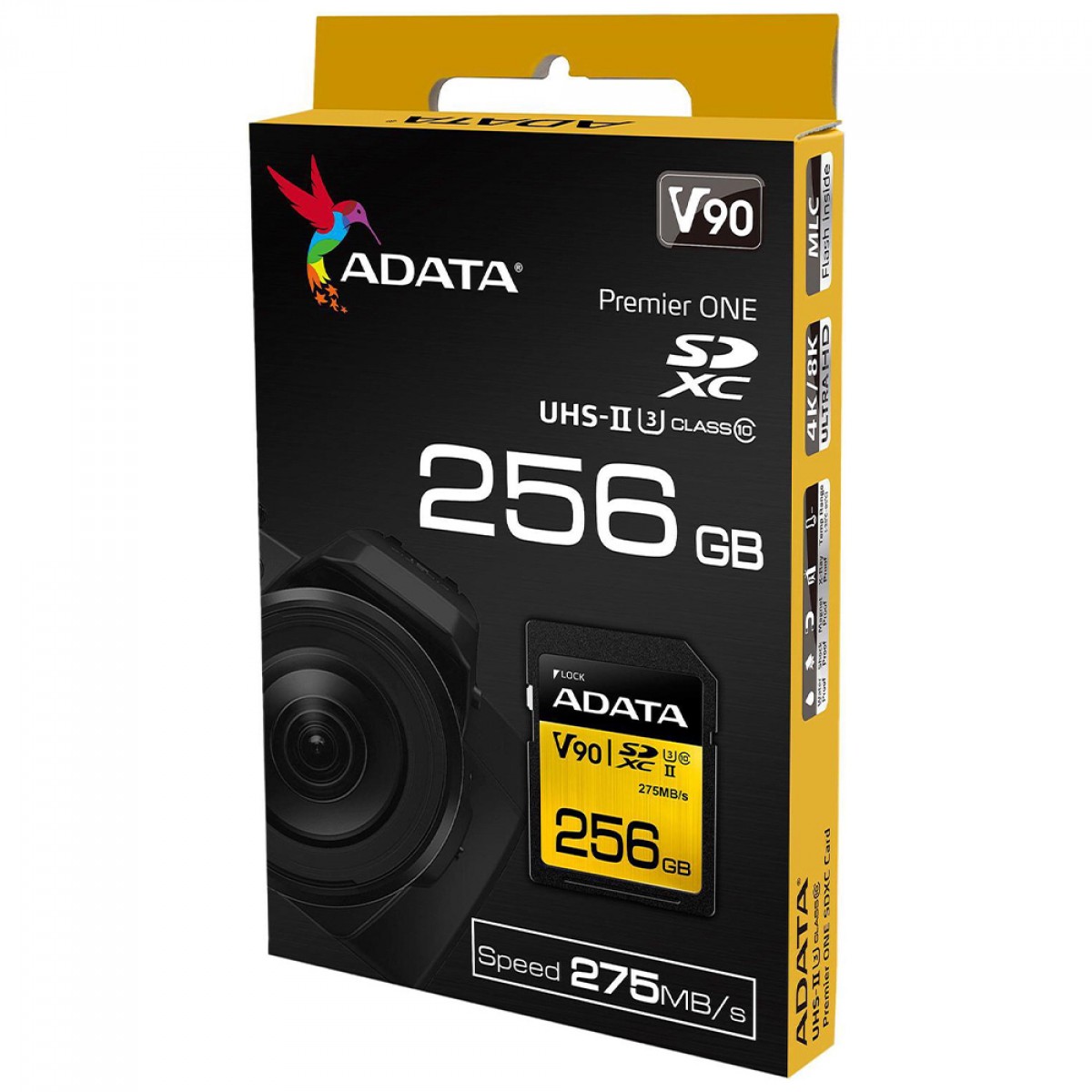 Cartão De Memória Adata Premier One SDXC UHS-II, 256GB, Classe 10, ASDX256GUII3CL10-C