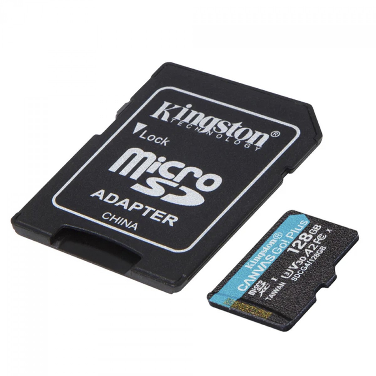 Cartão de Memória Kingston Canvas Go Plus, MicroSD 128GB, Classe 10, Com Adaptador, SDCG4/128GB