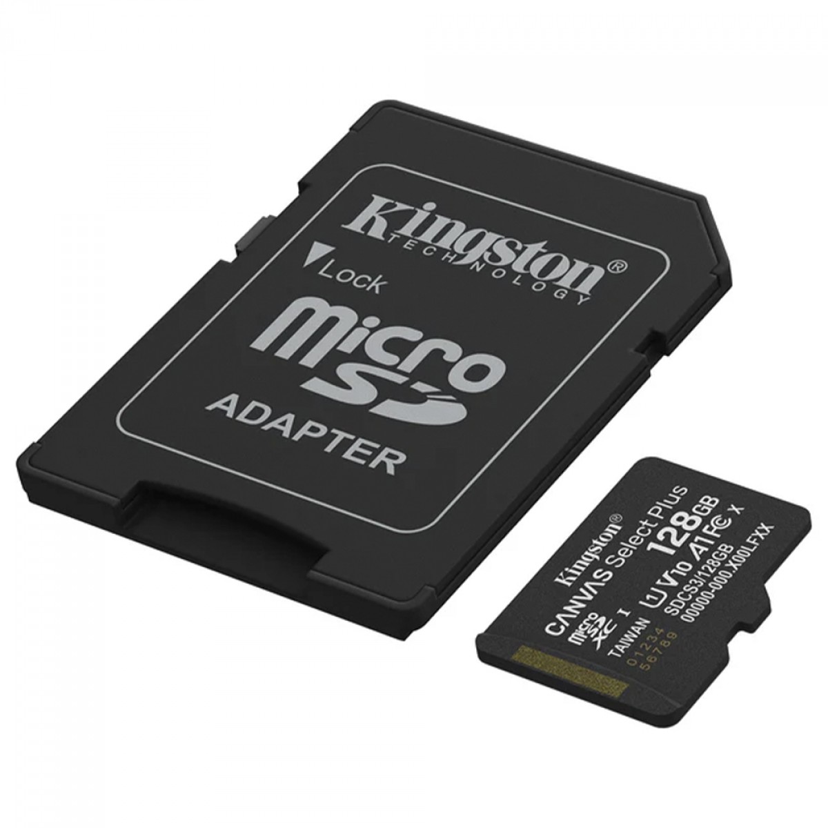 Cartão de Memória Kingston Canvas Select Plus Gen3, MicroSD 128GB, Classe 10, Com Adaptador, SDCS3/128GB
