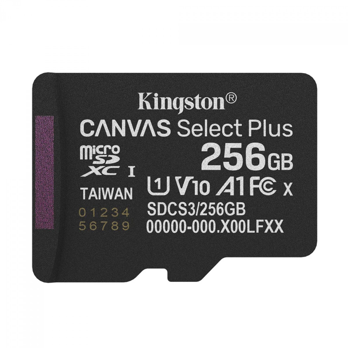 Cartão de Memória Kingston Canvas Select Plus Gen3, MicroSD 256GB, Classe 10, Com Adaptador, SDCS3/256GB